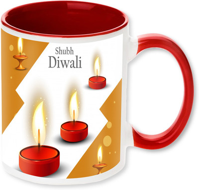 

Heyworlds happy diwali gifts 39 Ceramic Mug(325 ml), Multicolor