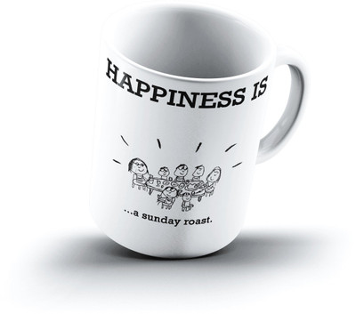 

Ucard Happiness Is1666 Bone China, Ceramic, Porcelain Mug(325 ml)
