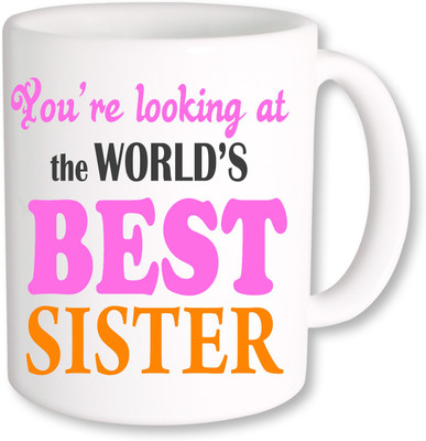 

PhotogiftsIndia World Best Sister 1 Ceramic Mug(325 ml), Multicolor