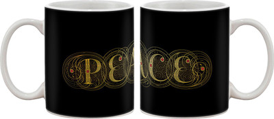 

Artifa Peace In Gold Porcelain, Ceramic Mug(350 ml), Multicolor