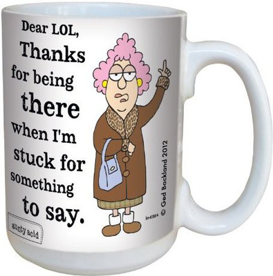

Tree-Free Greetings Greetings lm43884 Hilarious Aunty Acid Thanks LOL by The Backland Studio Ceramic, 15-Ounce Ceramic Mug(60 ml), Multicolor