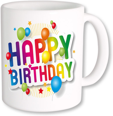 

PhotogiftsIndia Happy Birthday Gifts 34 Ceramic Mug(325 ml), Multicolor
