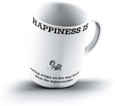 

Ucard Happiness Is2077 Bone China, Ceramic, Porcelain Mug(325 ml)
