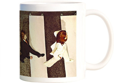 

Rangeele Inkers The Beatles abbey road Ceramic Mug(300 ml), Multicolor