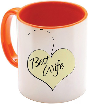 

SKY TRENDS Wonderful & Best Valentine Orange Gift For GirlFriend,Boyfriend,Husband,Wife,Friend Design Cod 100 Ceramic Mug(325 ml)