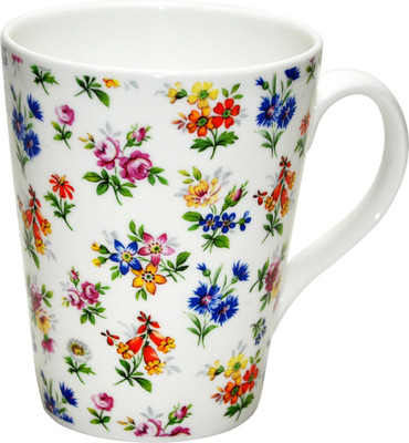 Dandy Lines 10002-Conical Bone China Mug(250 ml, Pack of 2), Multicolor