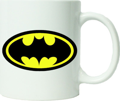 

Maison N Mode Batman Logo Coffee Ceramic Mug(330 ml), Multicolor