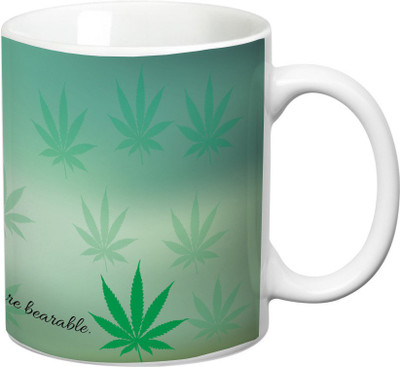 

Prithish Things Are A Little More Bearable Ceramic Mug(330 ml), Multicolor