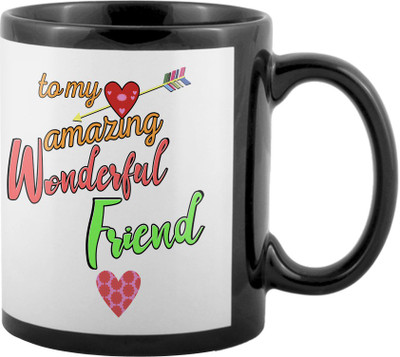 

SKY TRENDS World's Best Gifts For Valentine Girlfriend Boyfriend Friend Husband Wife Anniversary & Birthday Design Code 060 Ceramic Mug(325 ml), Black