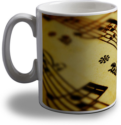 Artifa Music Notes Ceramic, Porcelain Coffee Mug(350 ml) Artifa Music Notes Ceramic, Porcelain Coffee Mug(350 ml)