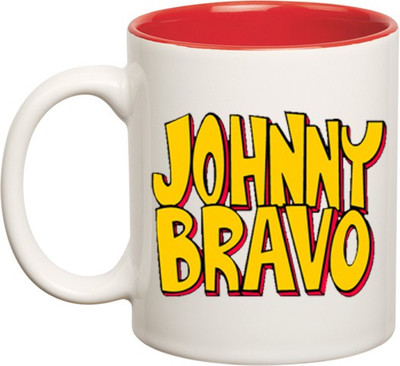 

Huppme Jonny Bravo Inner Red Ceramic Mug(350 ml), Red;white