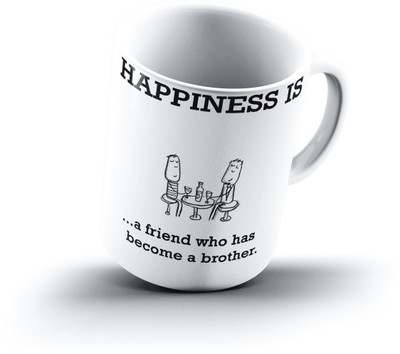 

Ucard Happiness Is2248 Bone China, Ceramic, Porcelain Mug(325 ml)