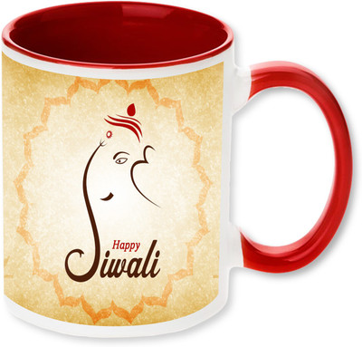 

Heyworlds happy diwali gifts 31 Ceramic Mug(325 ml), Multicolor