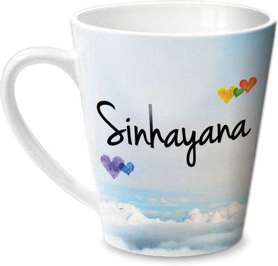 

Hot Muggs Simply Love You Sinhayana Conical Ceramic Mug(350 ml)
