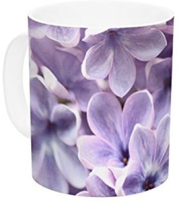 

Kess InHouse InHouse Sylvia Cook Lilac Purple Flowers Ceramic Coffee, 11 oz, Multicolor Ceramic Mug(60 ml)