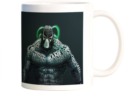 

Rangeele Inkers Bane batman Typography Ceramic Mug(300 ml), Multicolor