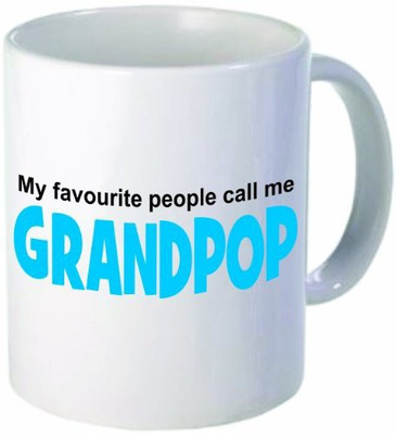 

Rikki Knight LLC Favourite People Call Me Grandpop - Quote -11 oz Ceramic Coffee Cup Ceramic Mug(60 ml), Multicolor