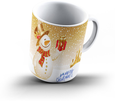 

Ucard Merry Christmas391 Bone China, Ceramic, Porcelain Mug(325 ml), Multicolor