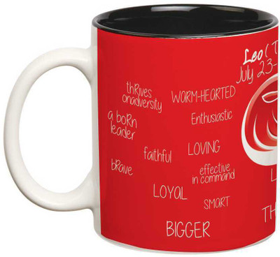 

Prithish Leo Double Color Ceramic Mug(330 ml), Multicolor