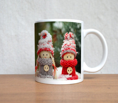 StyBuzz Winter Dolls Christmas Ceramic Mug(300 ml) StyBuzz Winter Dolls Christmas Ceramic Mug(300 ml)