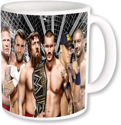 

Heyworlds wwe stars Ceramic Mug(325 ml), Multicolor
