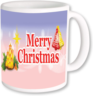 

PhotogiftsIndia Merry Christmas With Candle Ceramic Mug(325 ml)