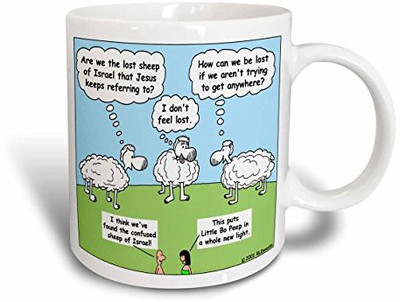

3dRose The Lost Sheep of Israel Ceramic, 11 oz, White Ceramic Mug(60 ml), Multicolor