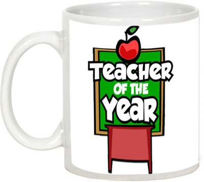 

AllUPrints Teacher Of The Year Ceramic Mug(325 ml), White