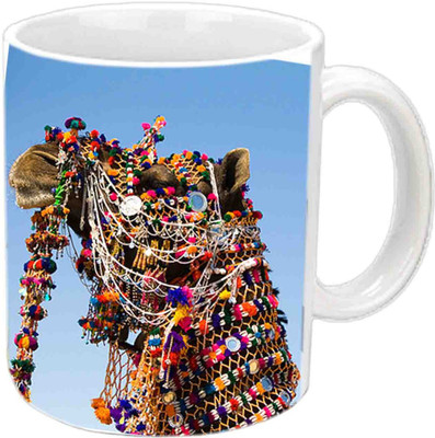 

Raj Laxmi Beautiful Camel White Ceramic Mug(350 ml)