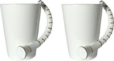 

Ceradeco CRD011_M4 Bone China Mug(500 ml, Pack of 2), Multicolor