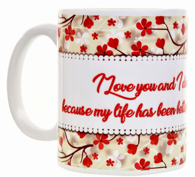 

Halowishes Lovely Quote Ceramic Mug(325 ml), Multicolor