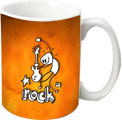 

Maison N Mode Rock Music Coffee Ceramic Mug(330 ml), Multicolor