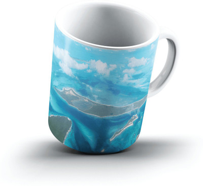 

Ucard Aerial View Of Pink Sands Beach Bahamas2420 Bone China, Ceramic, Porcelain Mug(325 ml), Multicolor