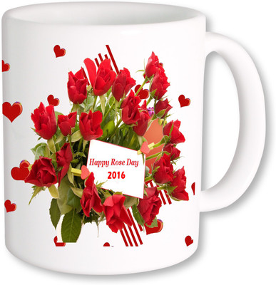 

PhotogiftsIndia Happy Rose Day 2016 Ceramic Mug(325 ml), Multicolor