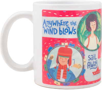 

Chumbak Wanderlust Ceramic Mug(300 ml), White