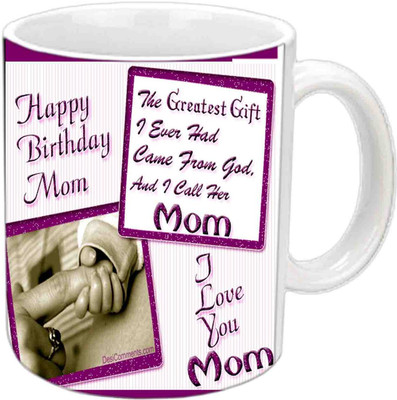 

Raj Laxmi Hold Hand Design B'day Gift For MAA White Ceramic Mug(3.5 ml)