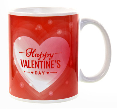 

Halowishes Valentine's Day Love Ceramic Mug(325 ml), Multicolor