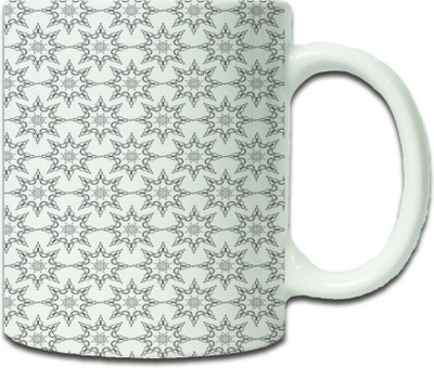 

Maison N Mode Circle Desgn Bk Pattern Coffee Ceramic Mug(330 ml), Multicolor