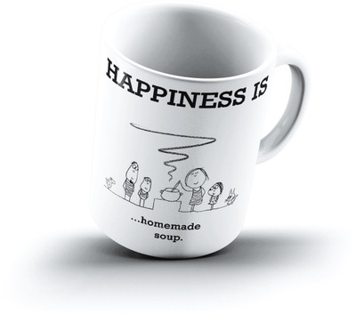 

Ucard Happiness Is1485 Bone China, Ceramic, Porcelain Mug(325 ml)