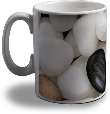 

Artifa White Stones Porcelain, Ceramic Mug(350 ml), Multicolor