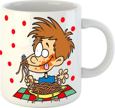 

HuppmeGift Shaddi Ka Khana White Ceramic Mug(350 ml)