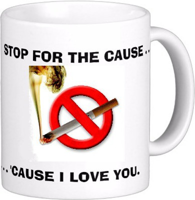 

Exoctic Silver Unspoken Words-No Smoking C002 Ceramic Mug(300 ml), Multicolor