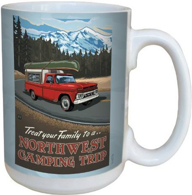 

Tree-Free Greetings Greetings lm43176 Vintage Northwest Camping with Canoe by Paul A. Lanquist Ceramic with Full-Sized Handle, 15-Ounce, Multicolored Ceramic Mug(60 ml), Multicolor
