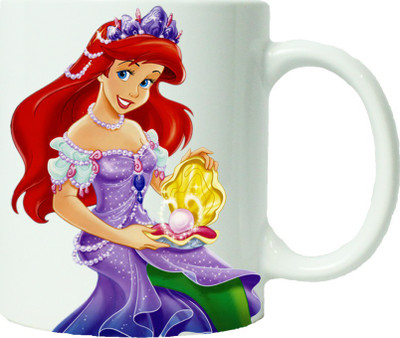

Maison N Mode Ariel The Little Mermaid Flower Coffee Ceramic Mug(330 ml), Multicolor