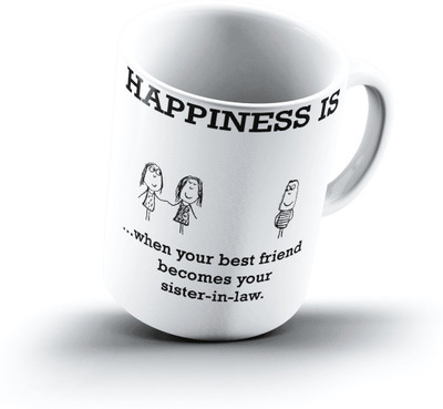 

Ucard Happiness Is2074 Bone China, Ceramic, Porcelain Mug(325 ml)