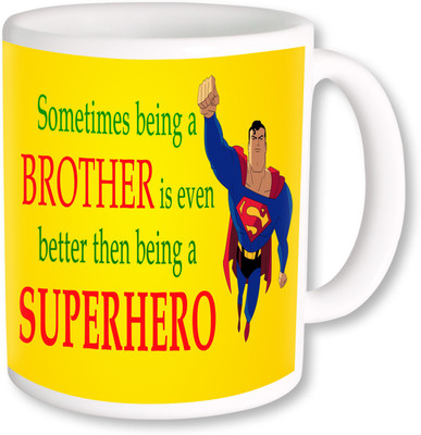 

PhotogiftsIndia Superhero Brother Ceramic Mug(325 ml), Multicolor