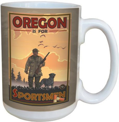 

Tree-Free Greetings Greetings 79411 Oregon Duck Hunter by Paul A. Lanquist Ceramic with Full-Sized Handle, 15-Ounce, Multicolored Ceramic Mug(60 ml), Multicolor