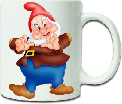 

Maison N Mode Laughing Buddi Coffee Ceramic Mug(330 ml), Multicolor