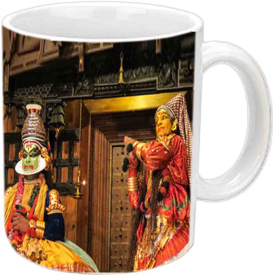 

Raj Laxmi Dance Theme White Ceramic Mug(350 ml)