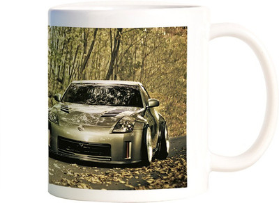 

Rangeele Inkers Nissan Car Om Road Ceramic Mug(300 ml), Multicolor
